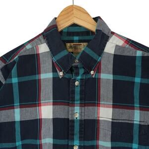 Vtg Sansabelt Stadium Collection Shirt XL Plaid Long Sleeve Button Down USA Made